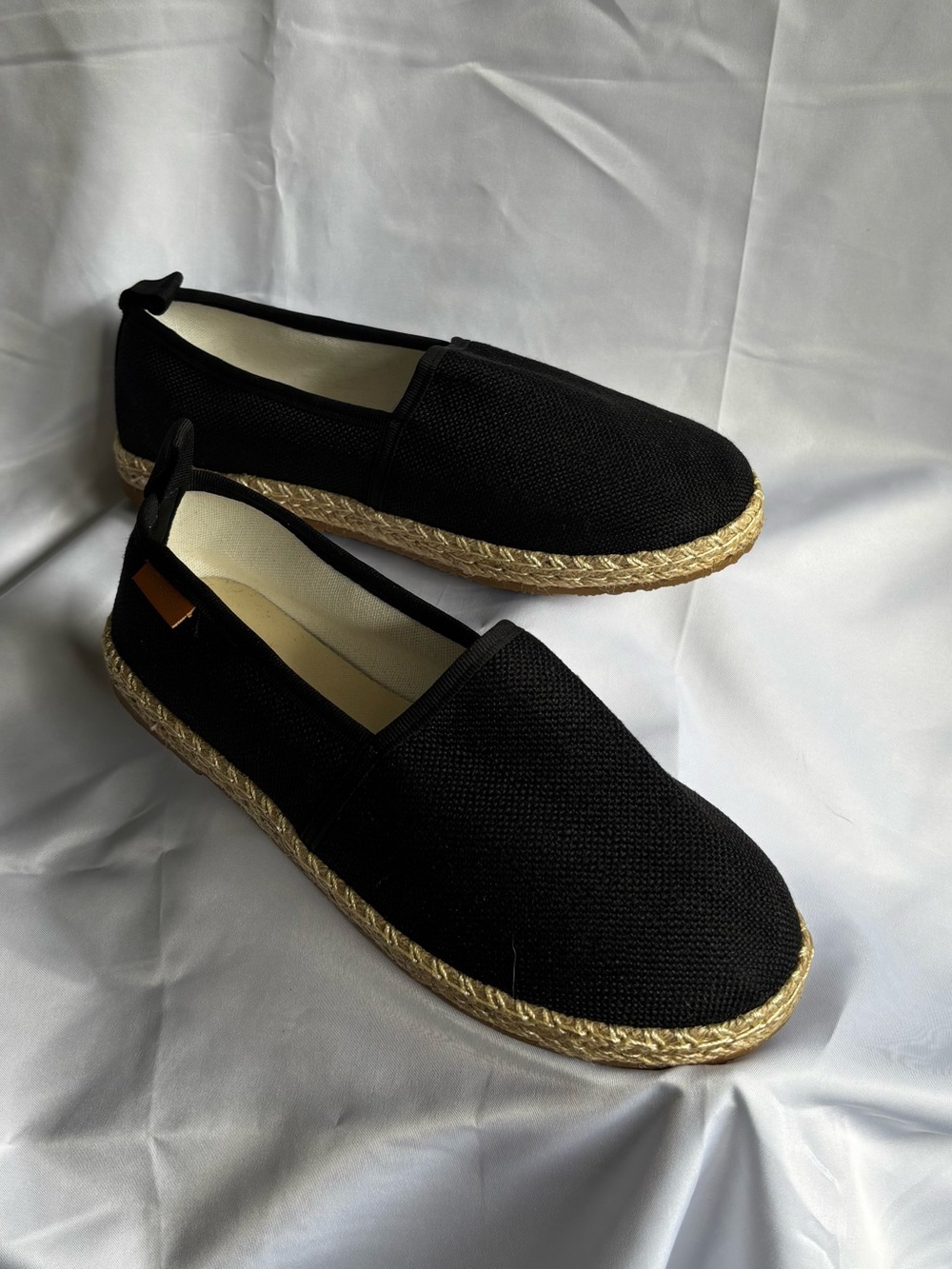 Black Slip-On Espadrille Shoes for women